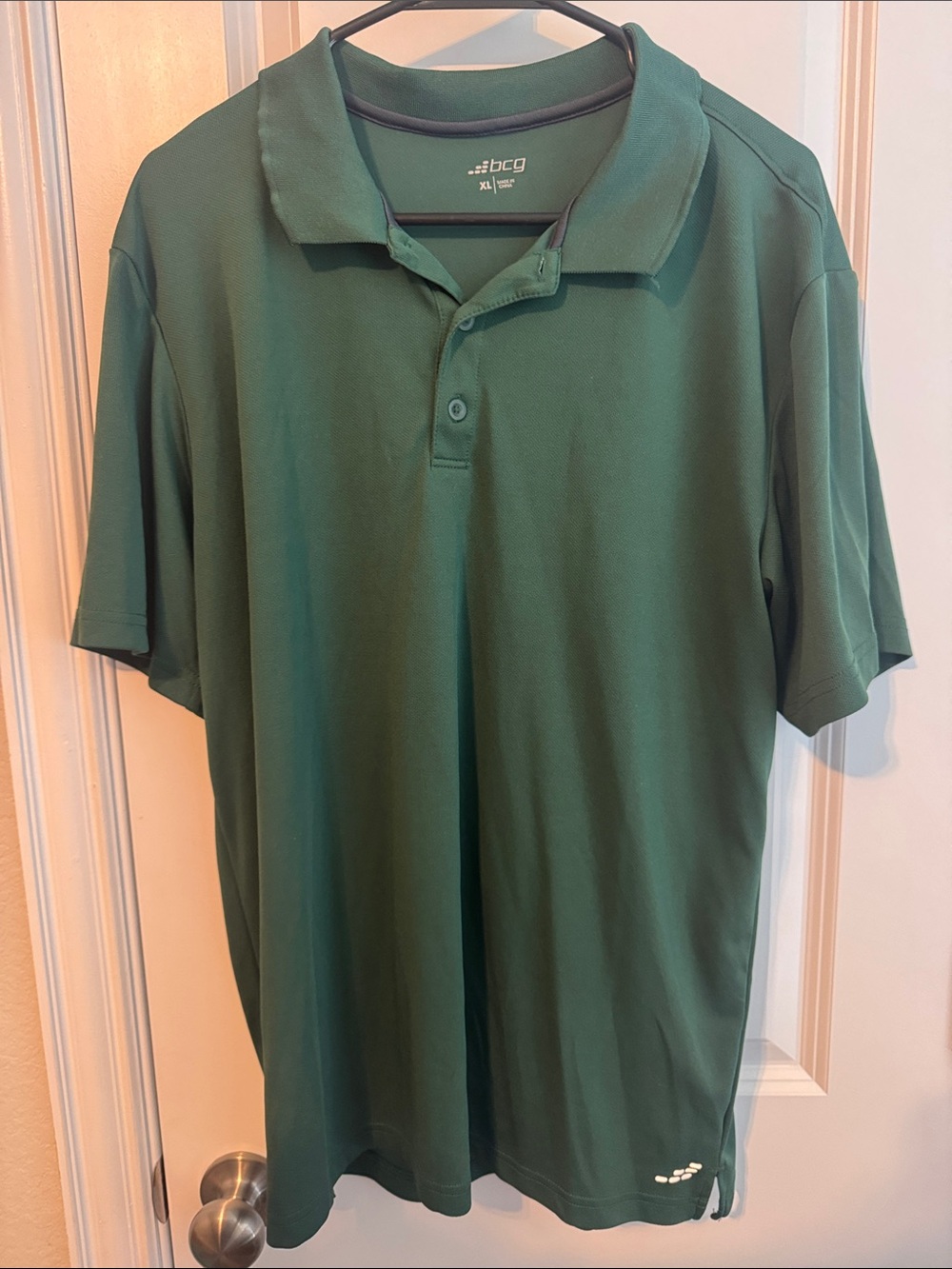 bcg Men's Forest Green Athletic Polo